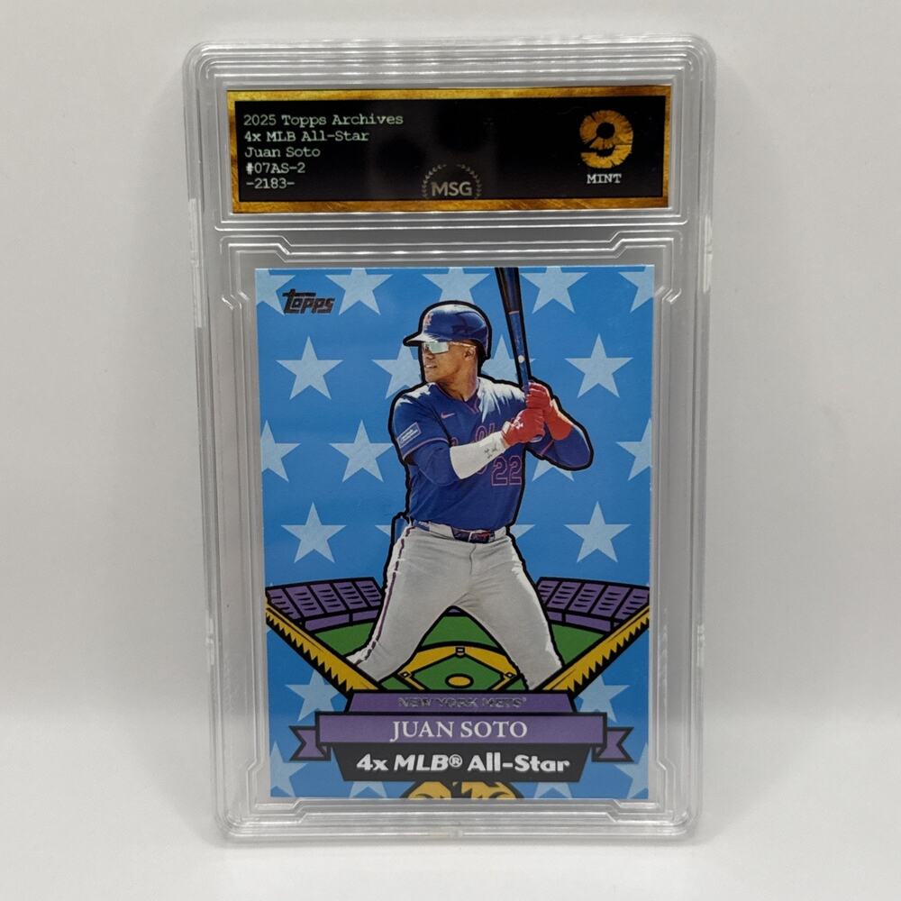 2025 Topps Archives Juan Soto 2007 All-Star Design #07AS-2 Graded 9 Mint Mets